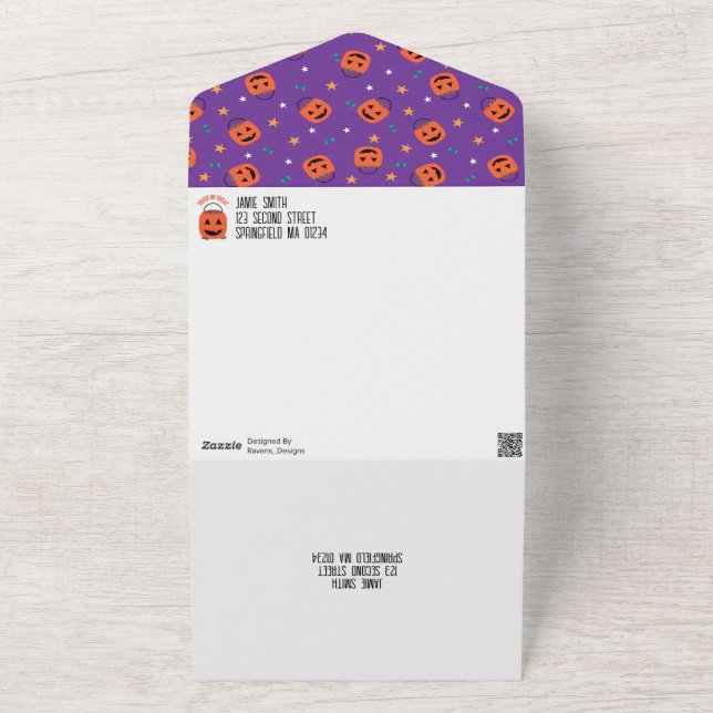 Trick oder Treat All In One Einladung (Außenbereich)