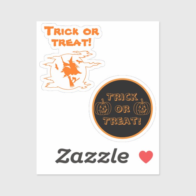 Trick oder Treat Aufkleber (Blatt)