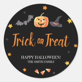 Trick oder Treat Bag, Halloween-Party Gefallen Runder Aufkleber