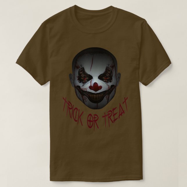 Trick oder Treat Beängstigend Clownkostüm  T-Shirt (Design vorne)