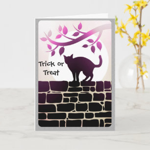 Trick oder Treat Black Cat Karte