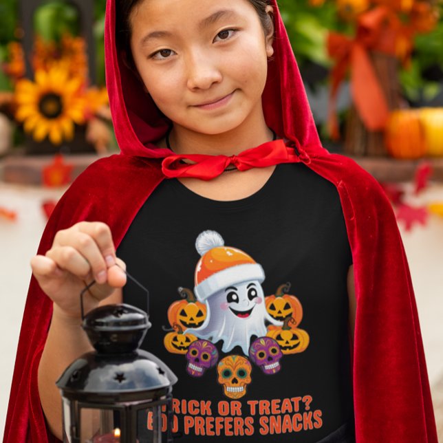 Trick oder Treat Boo Funny Quote Halloween-Party T-Shirt (Von Creator hochgeladen)
