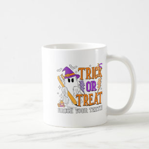 Trick oder Treat Brush Ihre Zähne Niedlich Ghost H Kaffeetasse