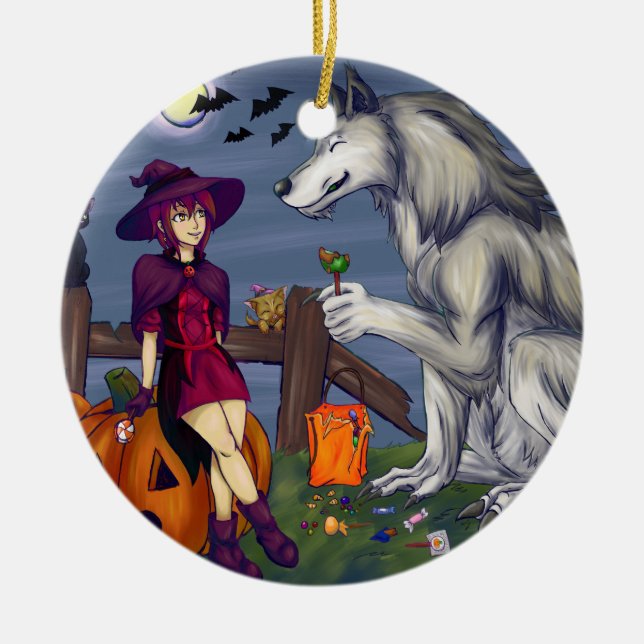 Trick oder Treat Buddies Keramik Ornament (Vorne)
