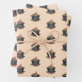 Trick oder Treat Candy Cauldron Geschenkpapier Set