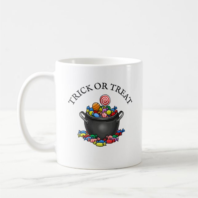 Trick oder Treat Candy Cauldron Kaffeetasse (Links)