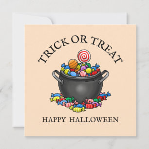 Trick oder Treat Candy Cauldron Karte