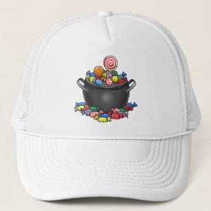 Trick oder Treat Candy Cauldron Truckerkappe