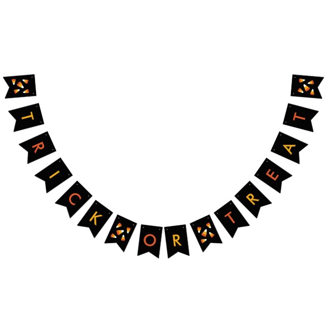Trick oder Treat Candy Corn Halloween-Party Wimpelkette (Alle)