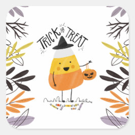 Trick oder Treat Candy Mais Halloween | Aufkleber