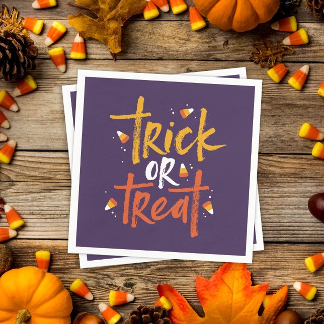 Trick oder Treat Candy Mais Halloween Serviette (Von Creator hochgeladen)