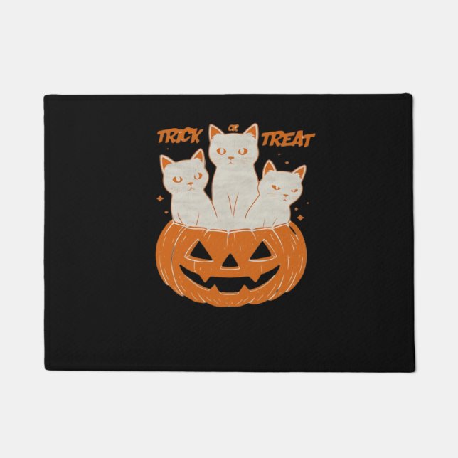 Trick oder Treat Cats Klassischer T - Shirt Fußmatte (Vorderseite)