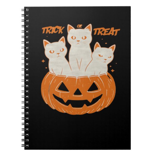 Trick oder Treat Cats Klassischer T - Shirt Notizblock (Vorderseite)
