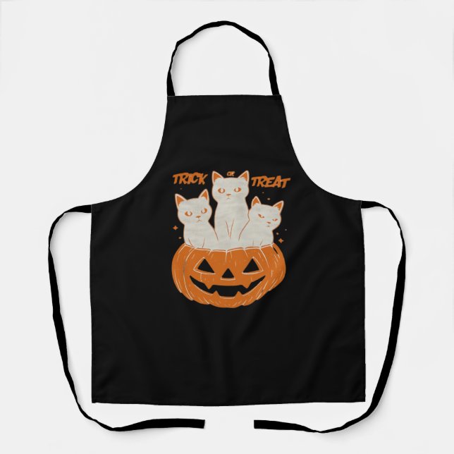 Trick oder Treat Cats Klassischer T - Shirt Schürze (Vorderseite)