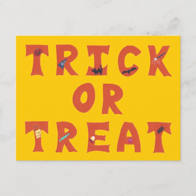 Trick oder Treat Decorween Postkarten (Vorderseite)