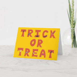 Trick oder Treat dekorierte Halloween-Karten Karte