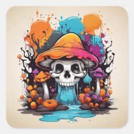 Trick oder Treat dich selbst Quadratischer Aufkleber