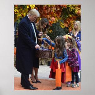 Trick oder Treat Donald Trump Halloween-Portrait Poster