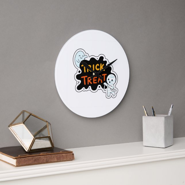 Trick oder Treat Fun Große Wanduhr (Büro)
