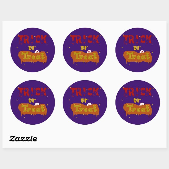 Trick oder Treat Funny Boo Halloween Sticker (Blatt)