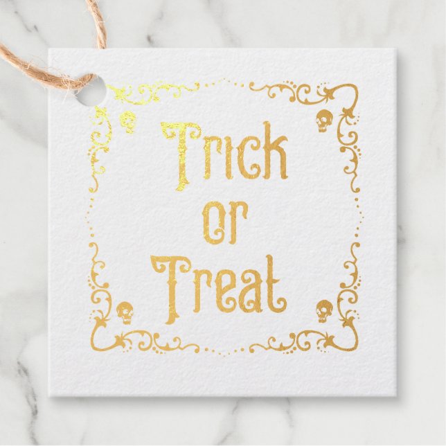 Trick oder Treat Geschenkanhänger (Vorderseite)