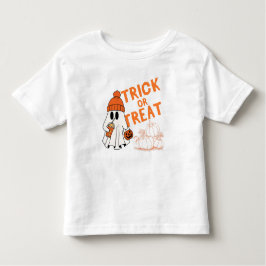 Trick oder Treat Ghost Design mit Kürbislatte Kleinkind T-shirt