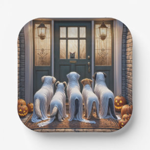 Trick oder Treat Ghost Dogs Pappteller