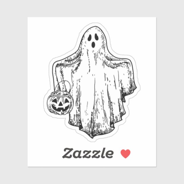 Trick oder Treat Ghost Sticker (Blatt)