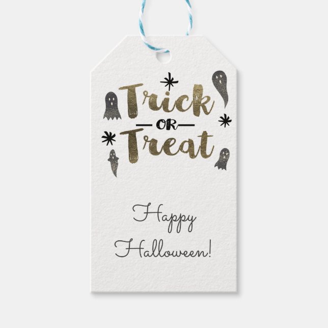 Trick oder Treat Ghosts Chic Halloween-Party Gefal Geschenkanhänger (Vorderseite)