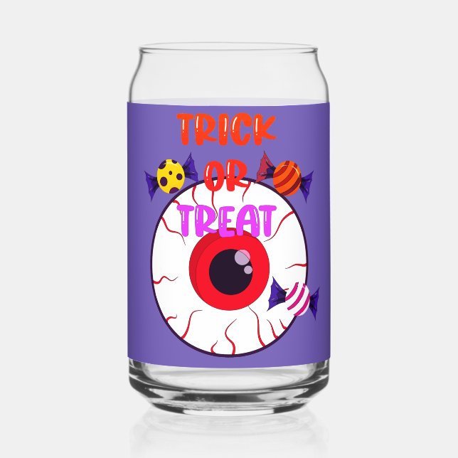 Trick oder Treat - Gigant Eyeball und Halloween Ca Dosenglas (Vorderseite)