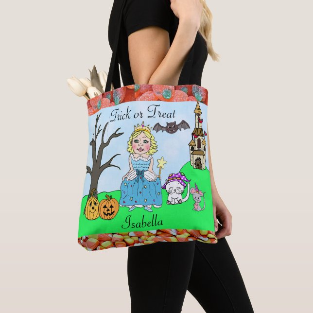 Trick oder Treat Girls Prinzessin Halloween Candy Tasche (Von Nahem)