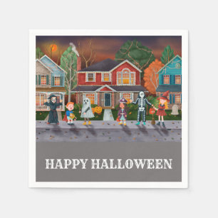 Trick oder Treat, glückliches Halloween Serviette