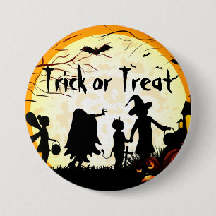 Trick oder Treat Halloween 2¼-Zoll-Round-Button Button