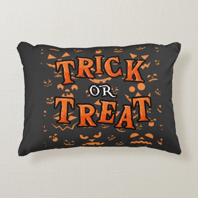 Trick oder Treat Halloween Akzente Kissen (Vorderseite)