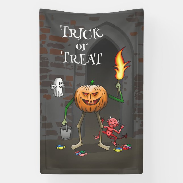 Trick oder Treat Halloween Banner (Vertikal)