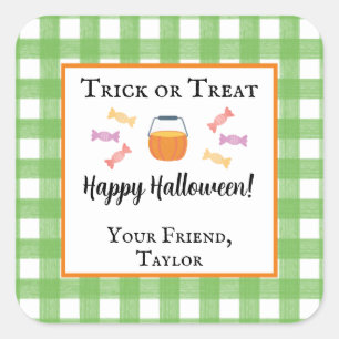 Trick oder Treat Halloween Candy Gift Aufkleber