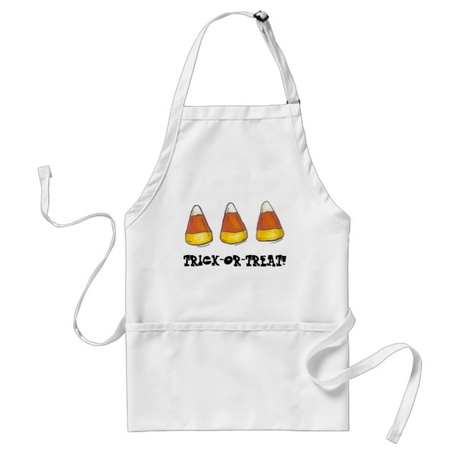 Trick oder Treat Halloween Candycorn Schürze (Vorne)