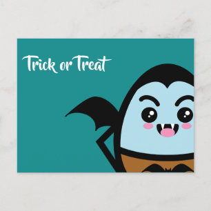Trick oder Treat - Halloween - Eierdracula Einladungspostkarte