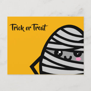 Trick oder Treat - Halloween - Eiermuschel Einladungspostkarte