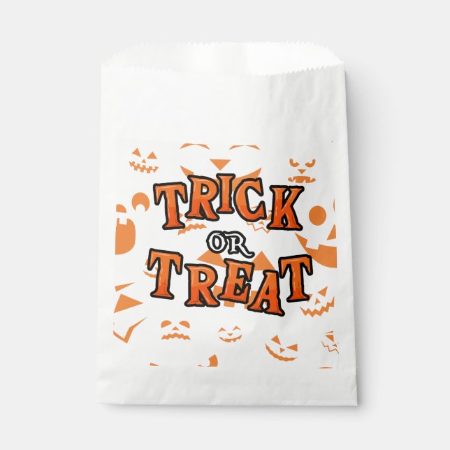 Trick oder Treat Halloween-Fahnen Geschenktütchen (Vorderseite)