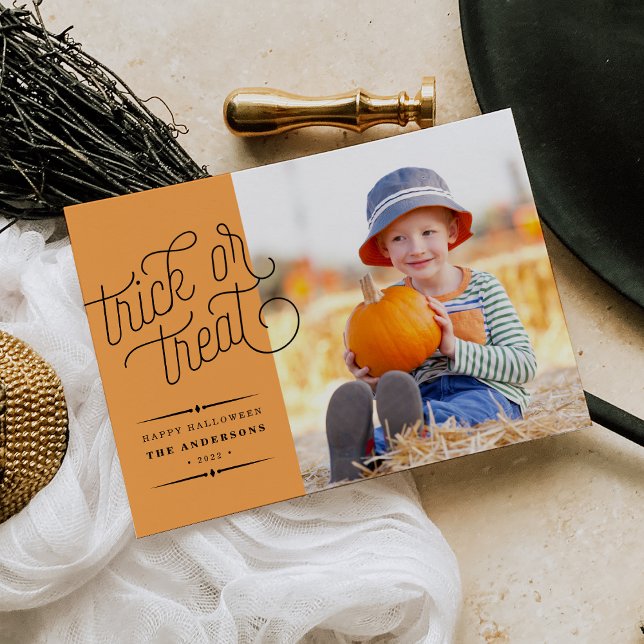 Trick oder Treat Halloween-Foto Karte (Von Creator hochgeladen)