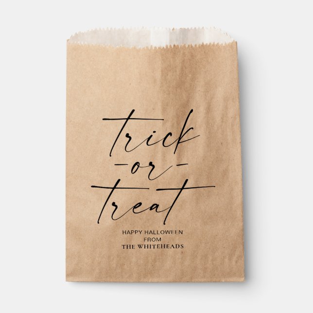 Trick oder Treat Halloween Geschenktütchen (Vorderseite)