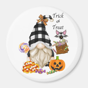 Trick oder Treat Halloween Gnome Magnet