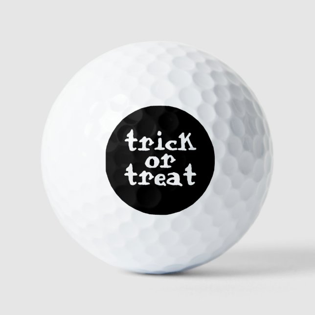 Trick oder Treat Halloween Golfball (Vorderseite)