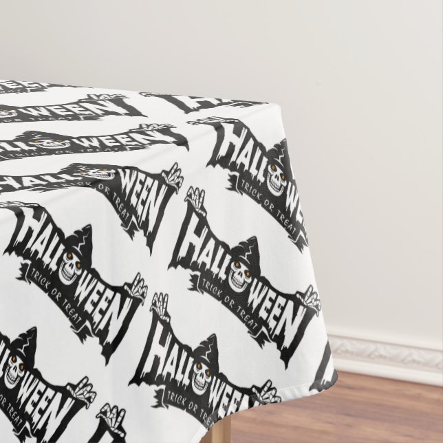 Trick oder Treat Halloween Grim Sensenmann Tablecl Tischdecke (Beispiel)