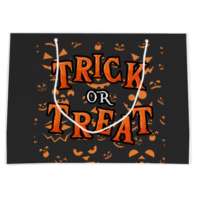 Trick oder Treat Halloween große Geschenktaschen Geschenktüte (Vorderseite)