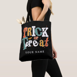 Trick oder Treat Halloween-Individuelle Name Tasche