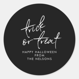 Trick oder Treat Halloween Leckerei Bag Sticker