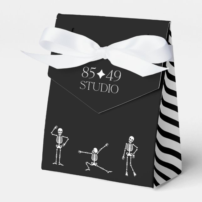 Trick oder Treat Halloween-Logo für soziale Distan Geschenkschachtel (Vorderseite)