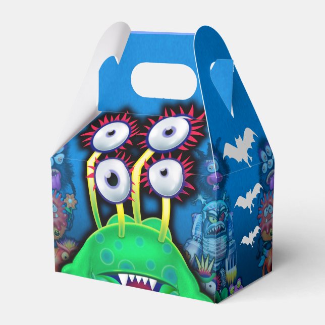 Trick oder Treat Halloween Monster Gefallen Box Bo Geschenkschachtel (Vorderseite)